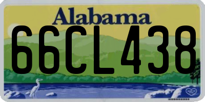 AL license plate 66CL438