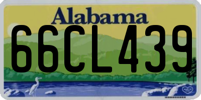 AL license plate 66CL439