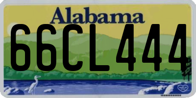 AL license plate 66CL444
