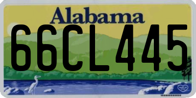 AL license plate 66CL445