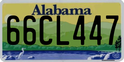 AL license plate 66CL447