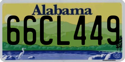 AL license plate 66CL449