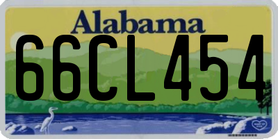 AL license plate 66CL454