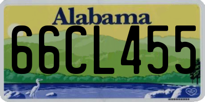 AL license plate 66CL455
