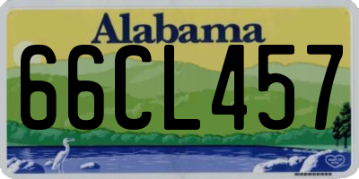 AL license plate 66CL457