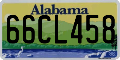 AL license plate 66CL458