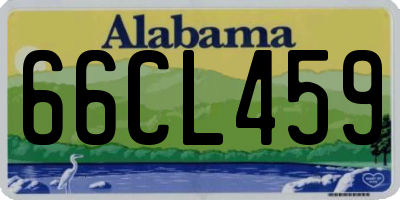 AL license plate 66CL459