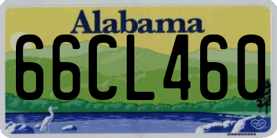 AL license plate 66CL460