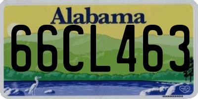 AL license plate 66CL463