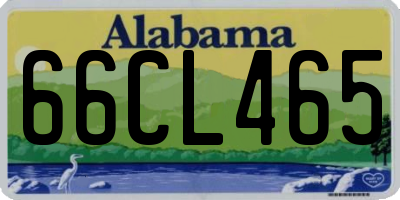 AL license plate 66CL465