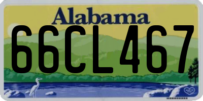 AL license plate 66CL467