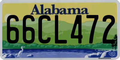 AL license plate 66CL472