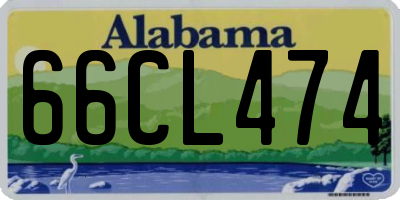 AL license plate 66CL474