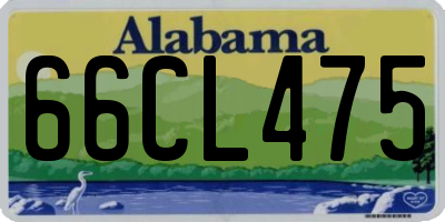 AL license plate 66CL475