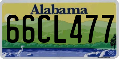 AL license plate 66CL477