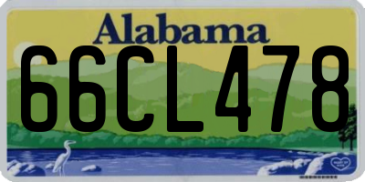 AL license plate 66CL478