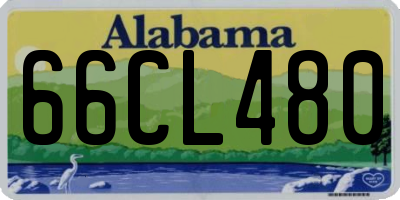 AL license plate 66CL480