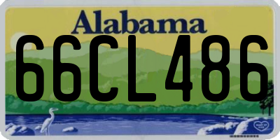 AL license plate 66CL486