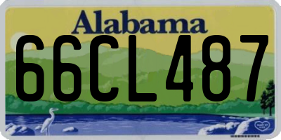 AL license plate 66CL487