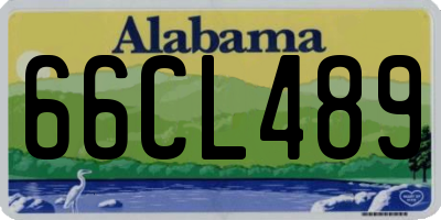 AL license plate 66CL489