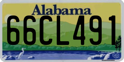 AL license plate 66CL491