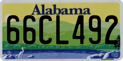 AL license plate 66CL492