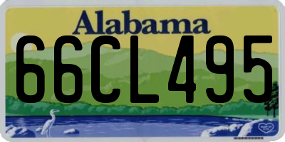 AL license plate 66CL495
