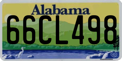 AL license plate 66CL498