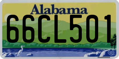 AL license plate 66CL501