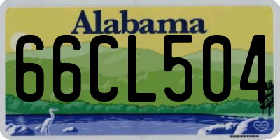 AL license plate 66CL504
