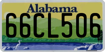 AL license plate 66CL506