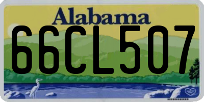 AL license plate 66CL507