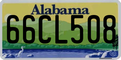 AL license plate 66CL508