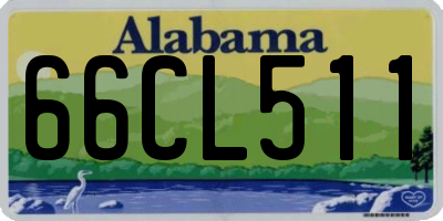 AL license plate 66CL511