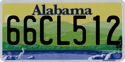 AL license plate 66CL512
