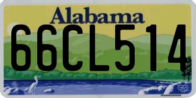 AL license plate 66CL514