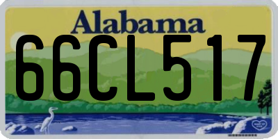 AL license plate 66CL517