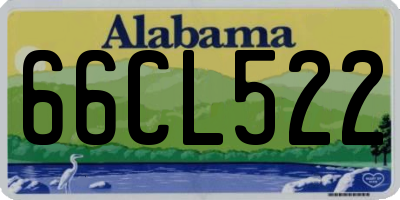AL license plate 66CL522