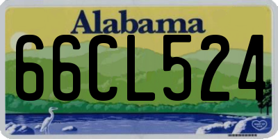 AL license plate 66CL524