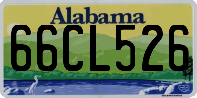 AL license plate 66CL526
