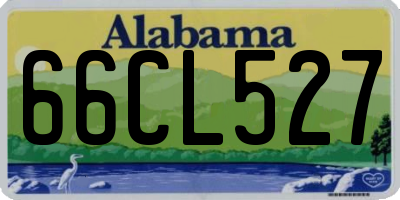 AL license plate 66CL527