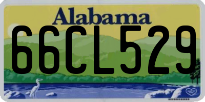 AL license plate 66CL529