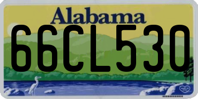 AL license plate 66CL530