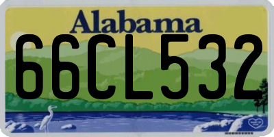AL license plate 66CL532