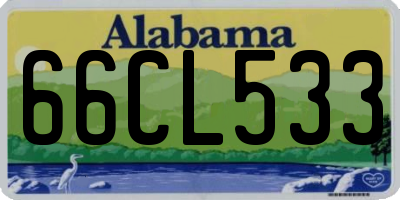 AL license plate 66CL533