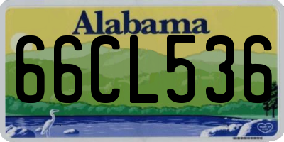 AL license plate 66CL536