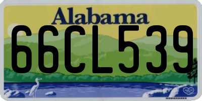 AL license plate 66CL539