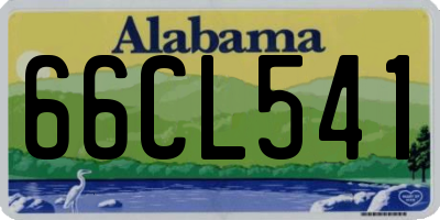 AL license plate 66CL541
