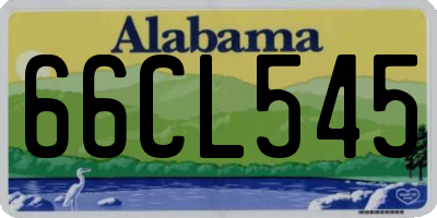 AL license plate 66CL545
