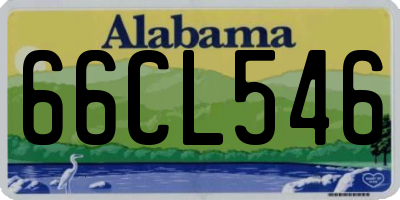 AL license plate 66CL546